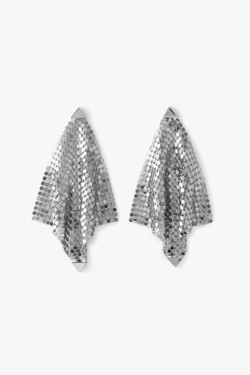 Chainmail Earrings Platinum-Tone