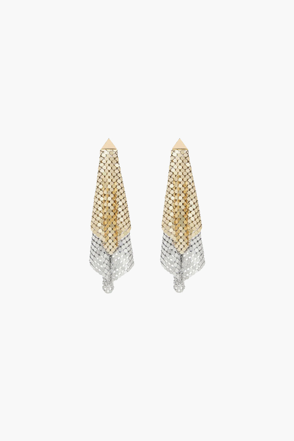 Chainmail Mini Earrings 24K Gold and Platinum-Tone