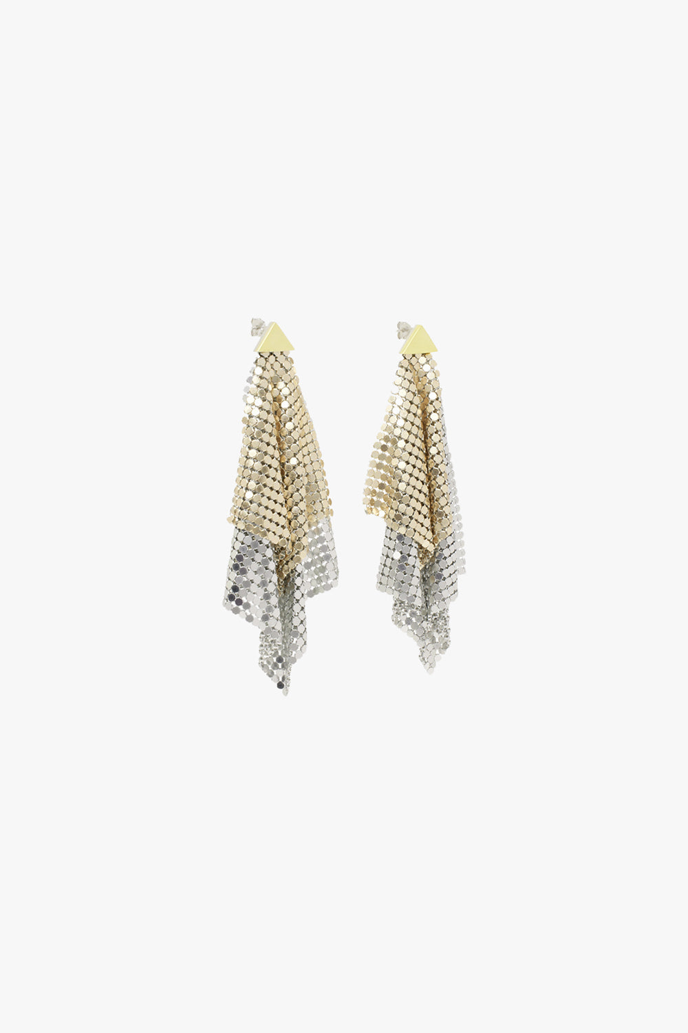 Chainmail Mini Earrings 24K Gold and Platinum-Tone